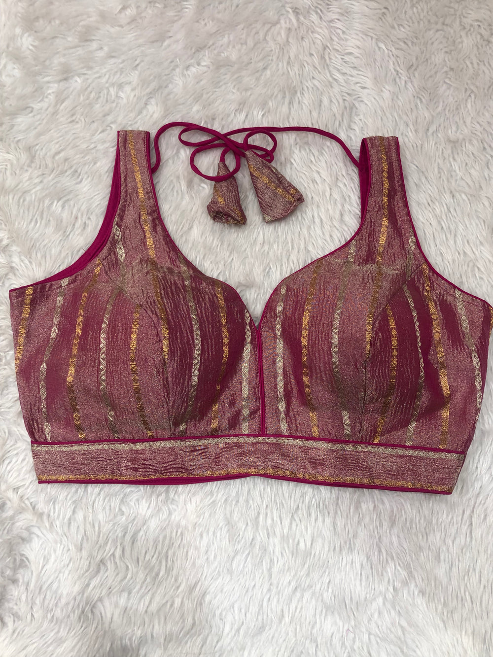 Rani Metallic Shimmer Bustier Top