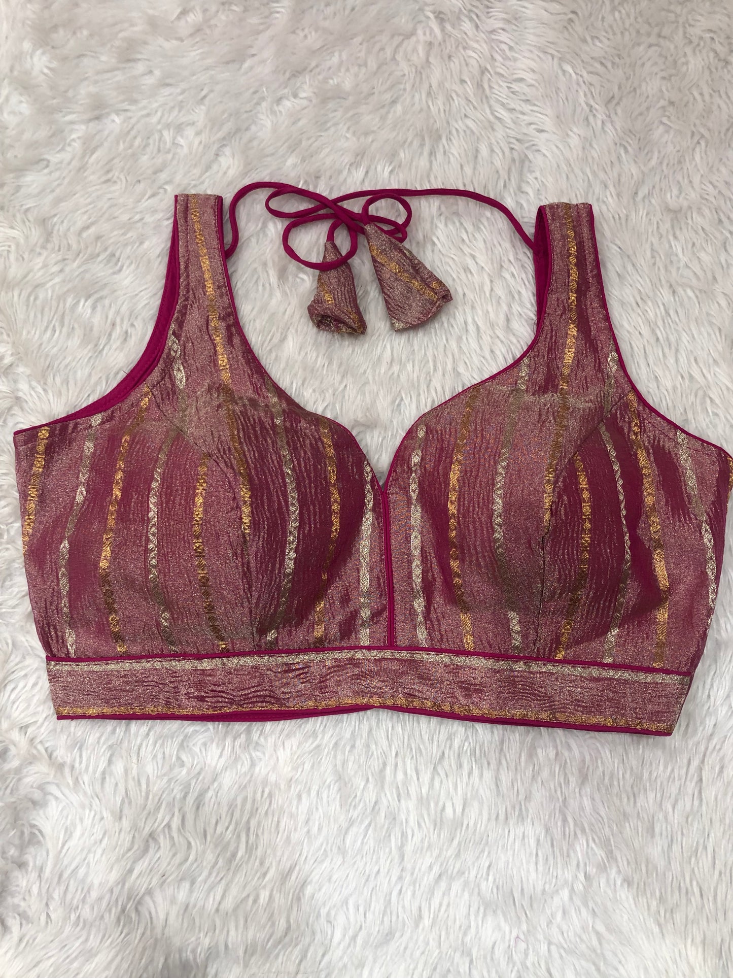 Rani Metallic Shimmer Bustier Top