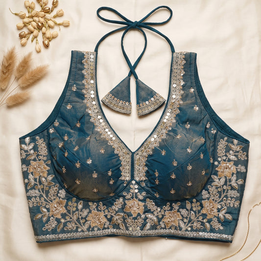 DGrey Steel Shimmer Blouse