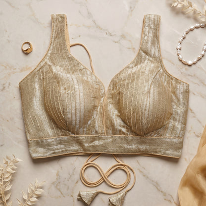 LTGold Shimmer Saree Blouse