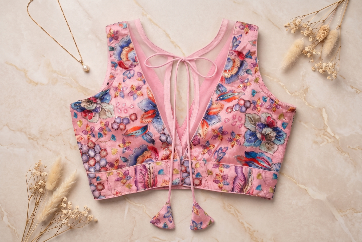 BPink Honeycomb Blouse