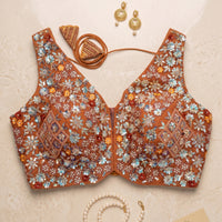 The Burnt Orange Blossom Crop Top