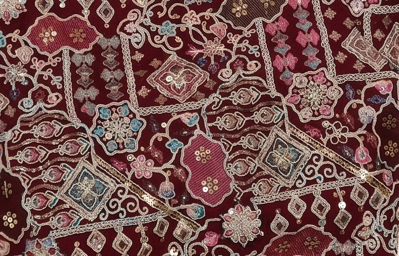 Royal Maroon Heritage Blouse