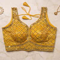 Mustard Geometric Glamour Blouse