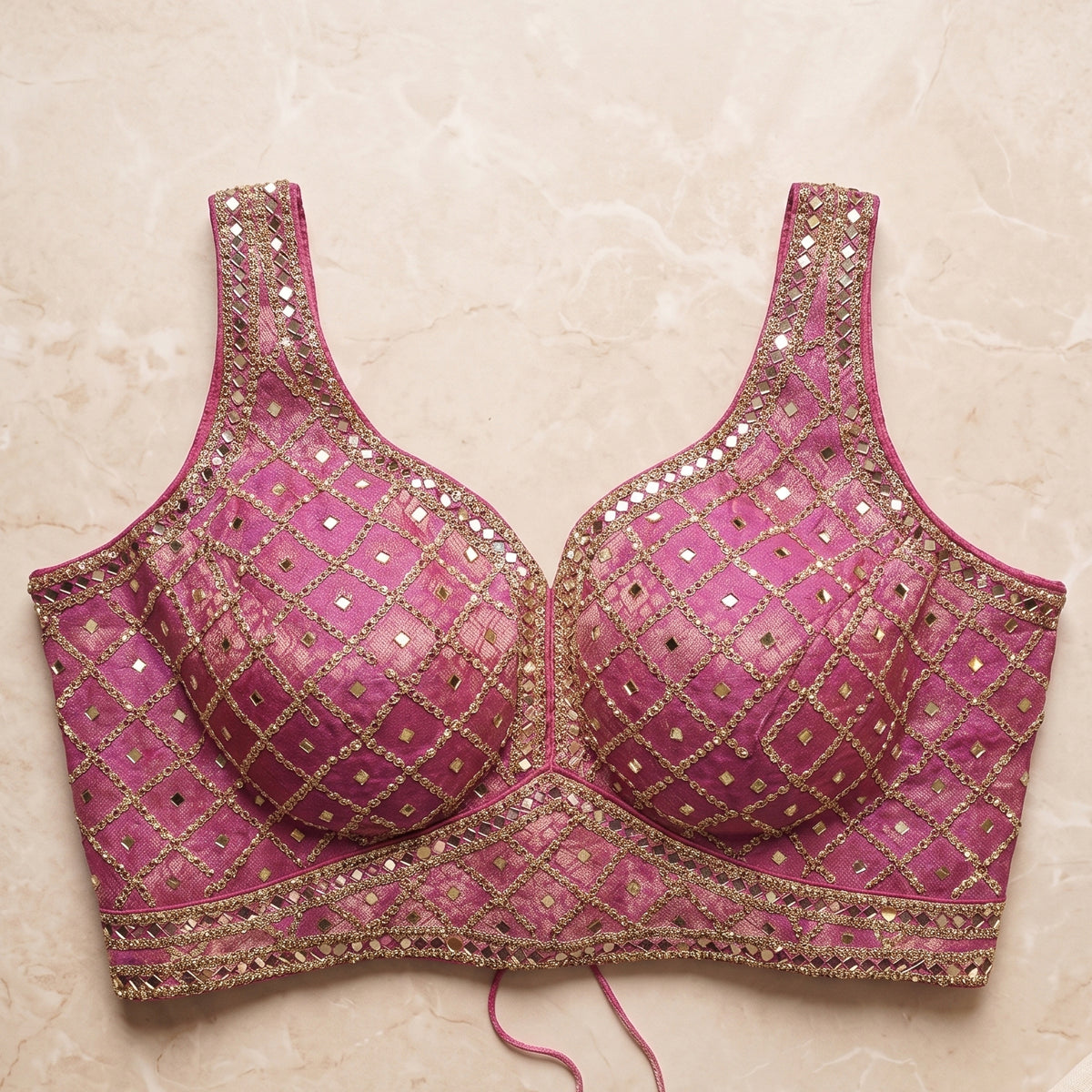 Magenta Geometric Glamour Blouse
