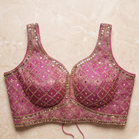 Magenta Geometric Glamour Blouse
