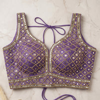 Lavender Geometric Glamour Blouse