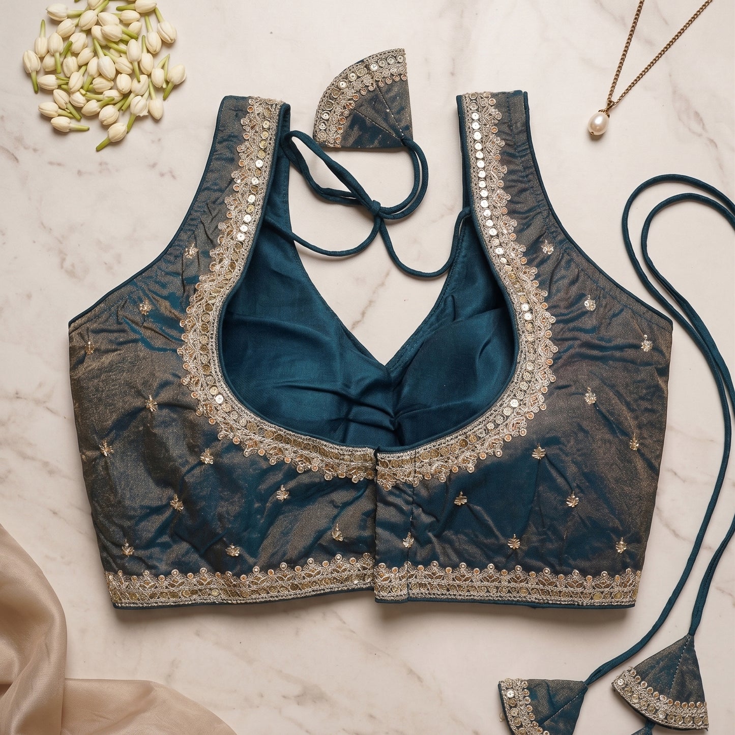 DGrey Steel Shimmer Blouse