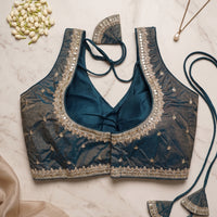 DGrey Steel Shimmer Blouse
