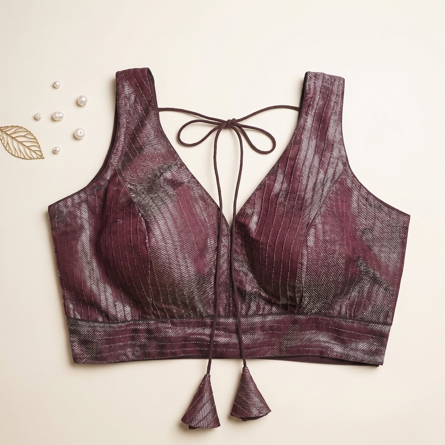 The Mauve Mist Metallic Blouse