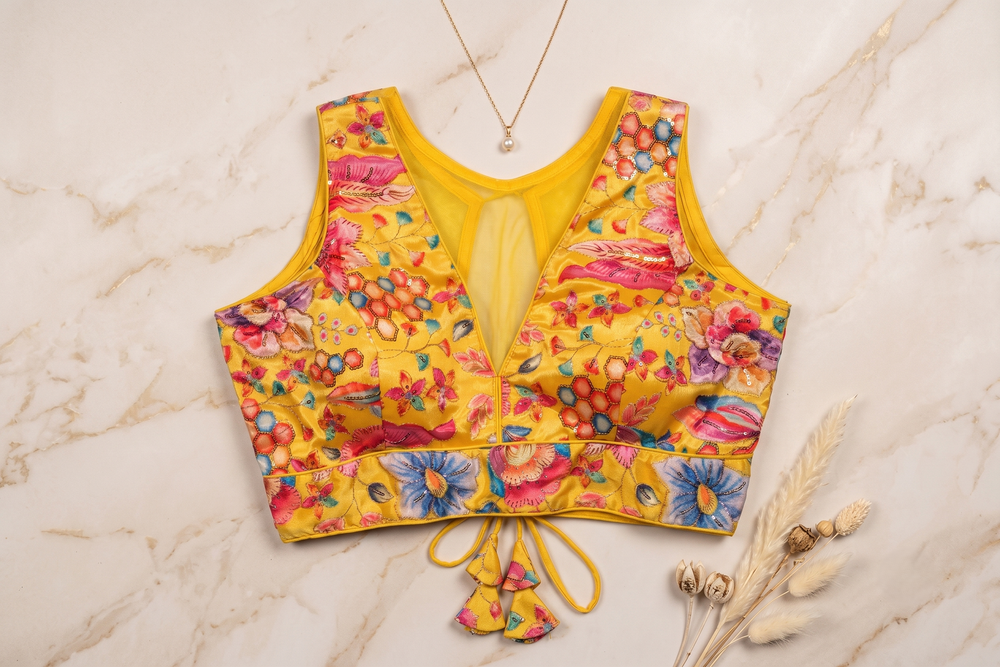 GYellow Garden Honeycomb Blouse