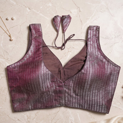 The Mauve Mist Metallic Blouse
