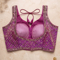 Magenta Geometric Glamour Blouse