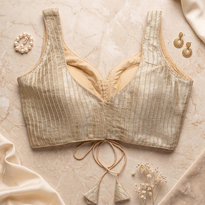 LTGold Shimmer Saree Blouse