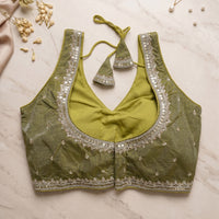 Mehandi Moss Glitter Blouse