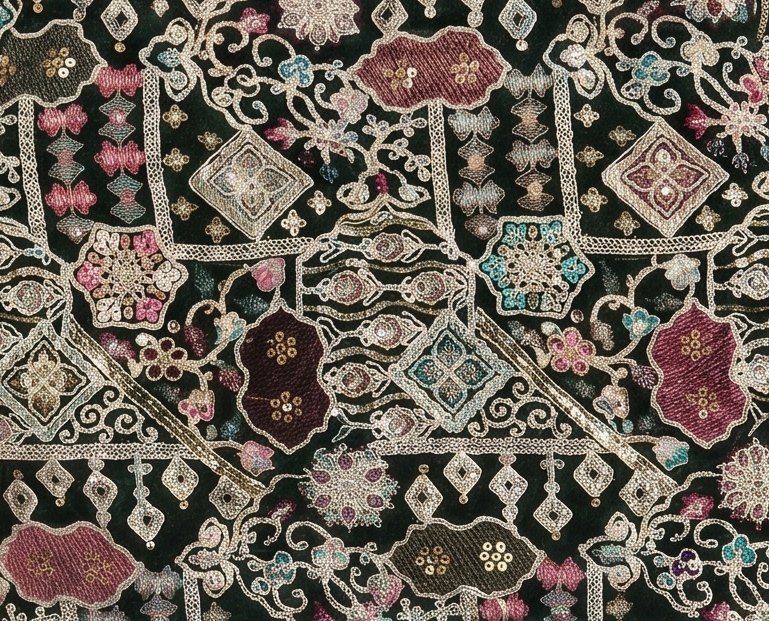 DkGreen Elegance Embroidered Blouse