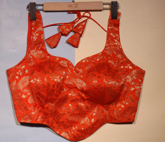Orange Sunburst Silk Statement