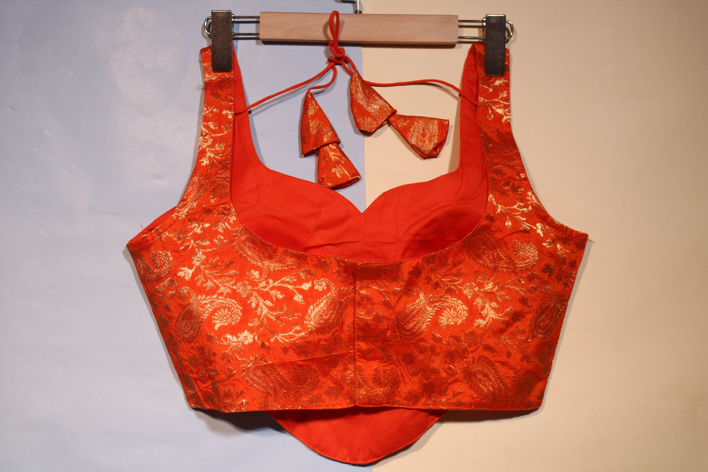 Orange Sunburst Silk Statement