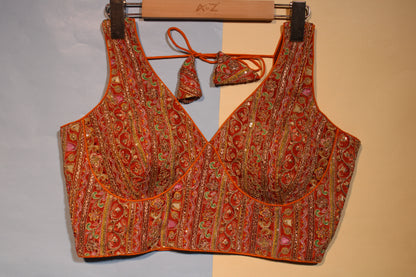 Orange Gold Heritage Blouse