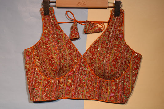 Orange Gold Heritage Blouse