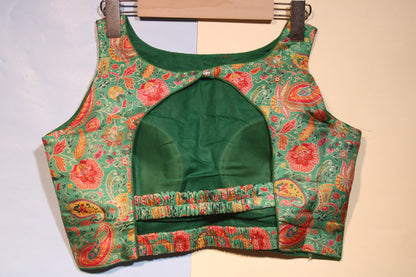 PGreen Forest Floral Blouse
