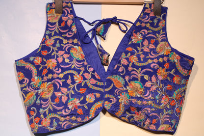 NBlue Flora Blouse