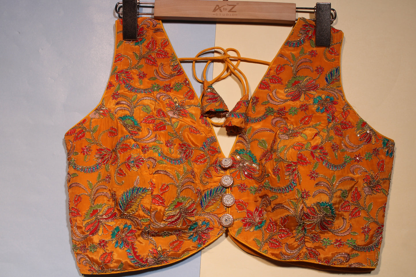 Yellow Embroidered Blouse