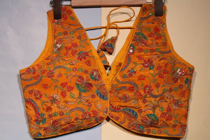 Yellow Embroidered Blouse