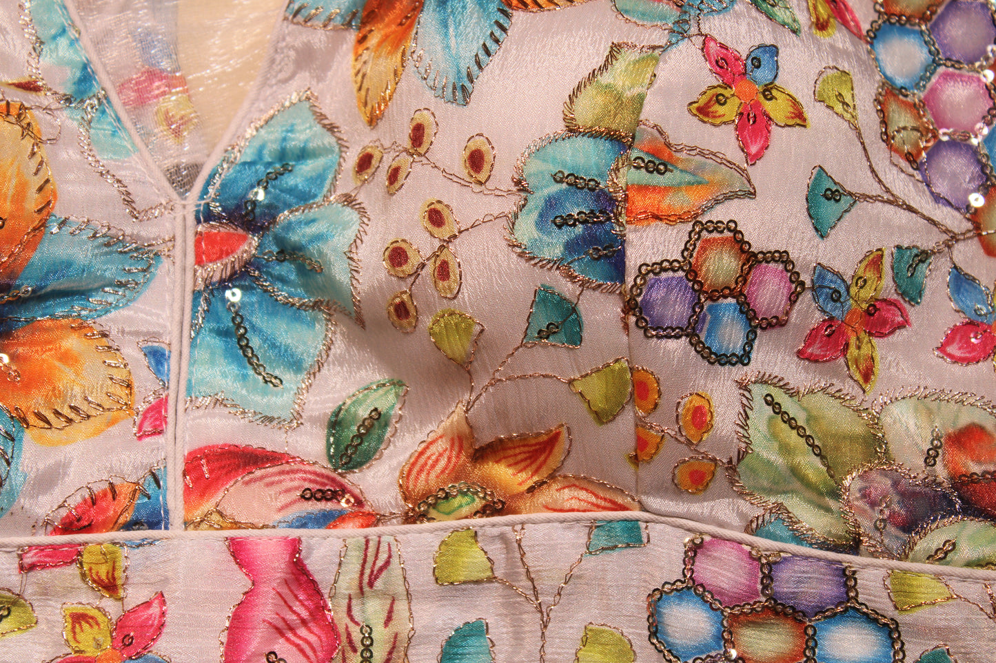 Silver Bloom Honeycomb Blouse