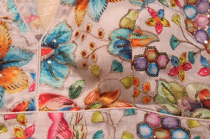 Silver Bloom Honeycomb Blouse