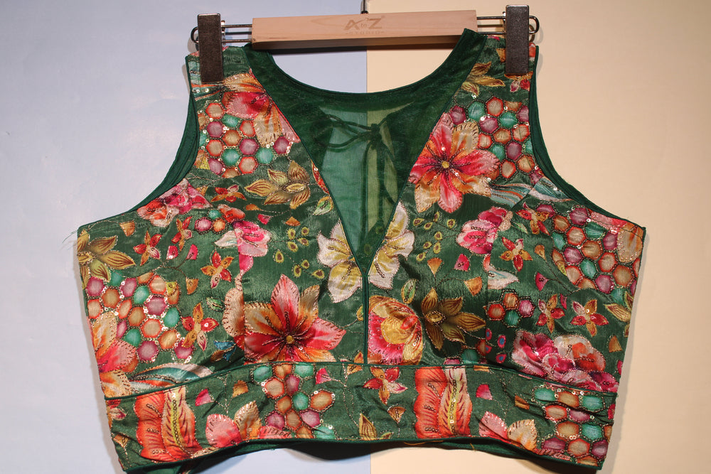 Dk Green Flora Blouse