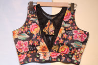 Black Night Floral Blouse