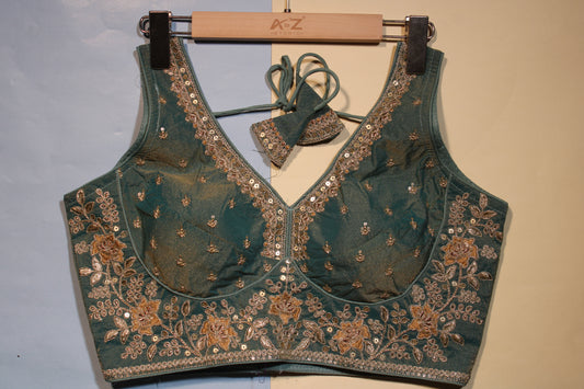 ArmyGreen Sequin Blouse