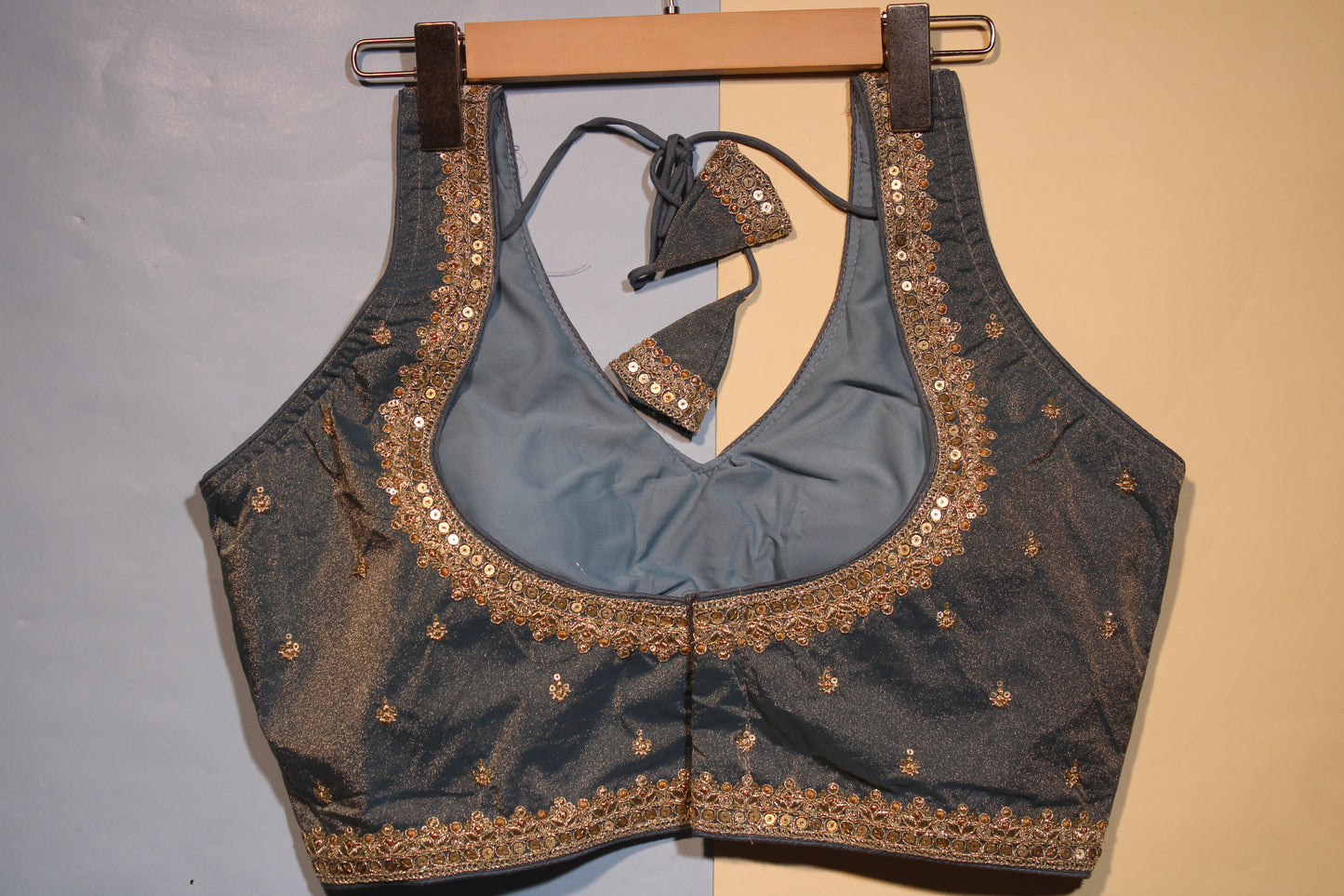 DGrey Steel Shimmer Blouse