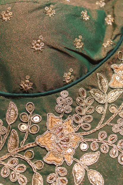 ArmyGreen Sequin Blouse