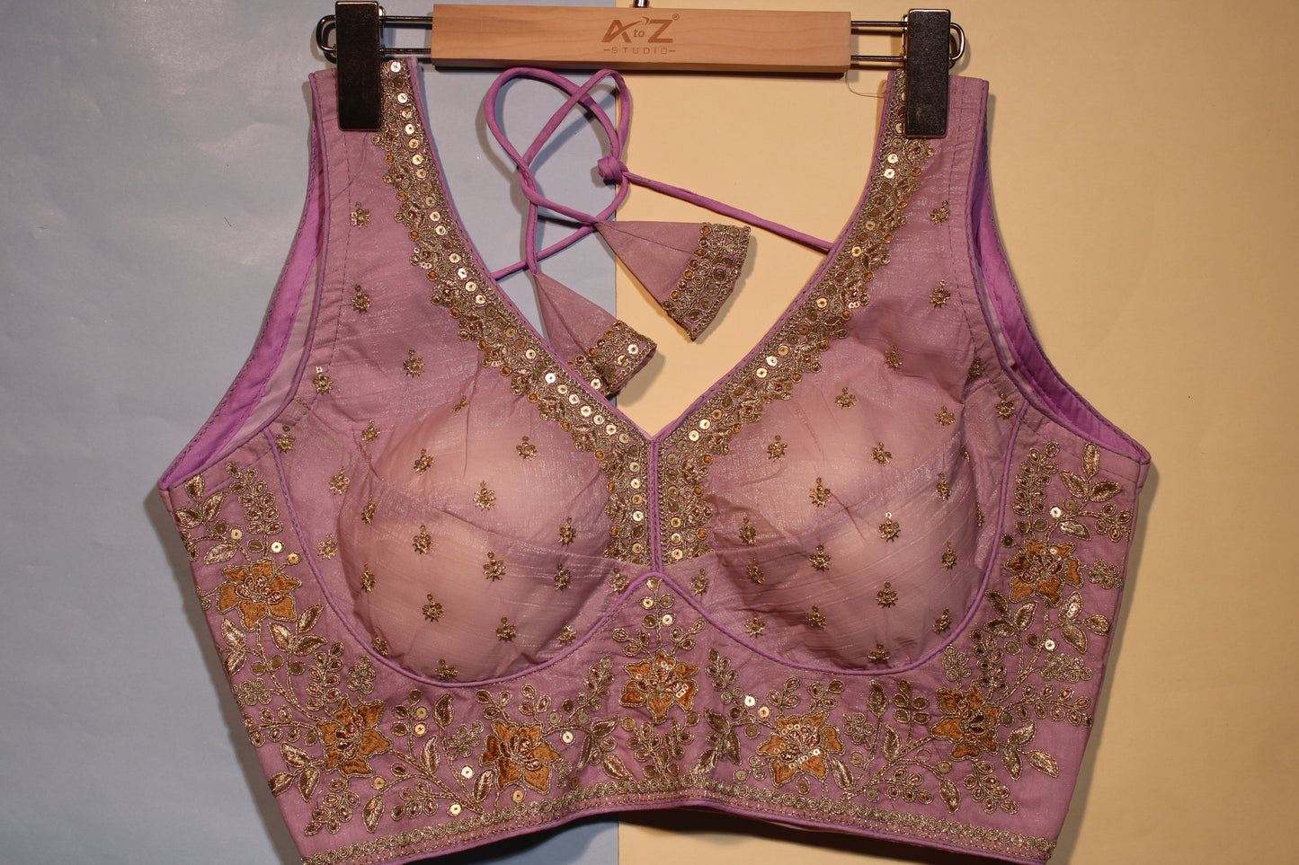 LPurple  Honeycomb Lurex Blouse