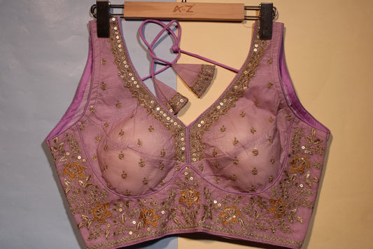 LPurple  Honeycomb Lurex Blouse