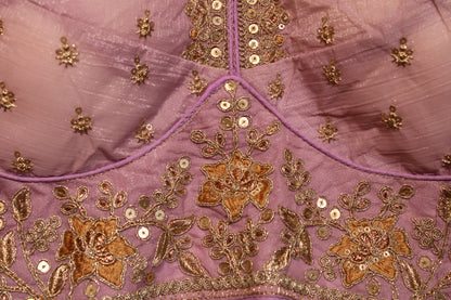 LPurple  Honeycomb Lurex Blouse