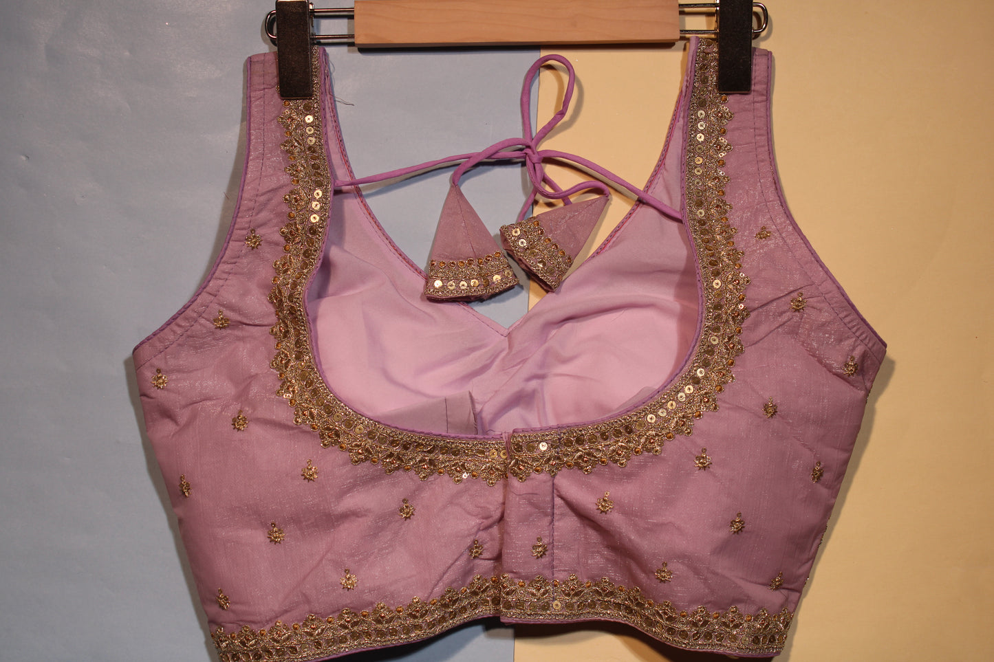 LPurple  Honeycomb Lurex Blouse