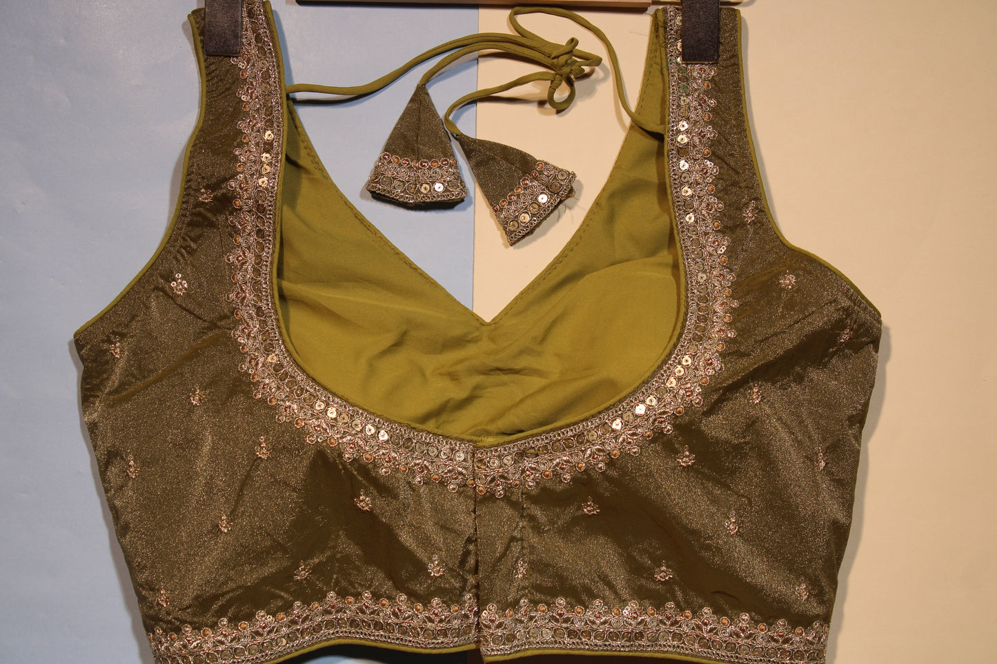 Mehandi Moss Glitter Blouse