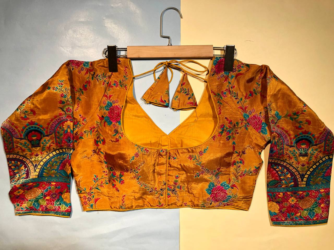 Gold Amber Floral Blouse