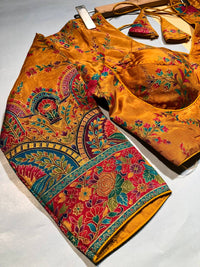 Gold Amber Floral Blouse