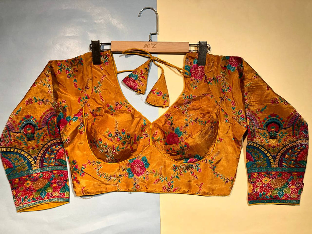 Gold Amber Floral Blouse