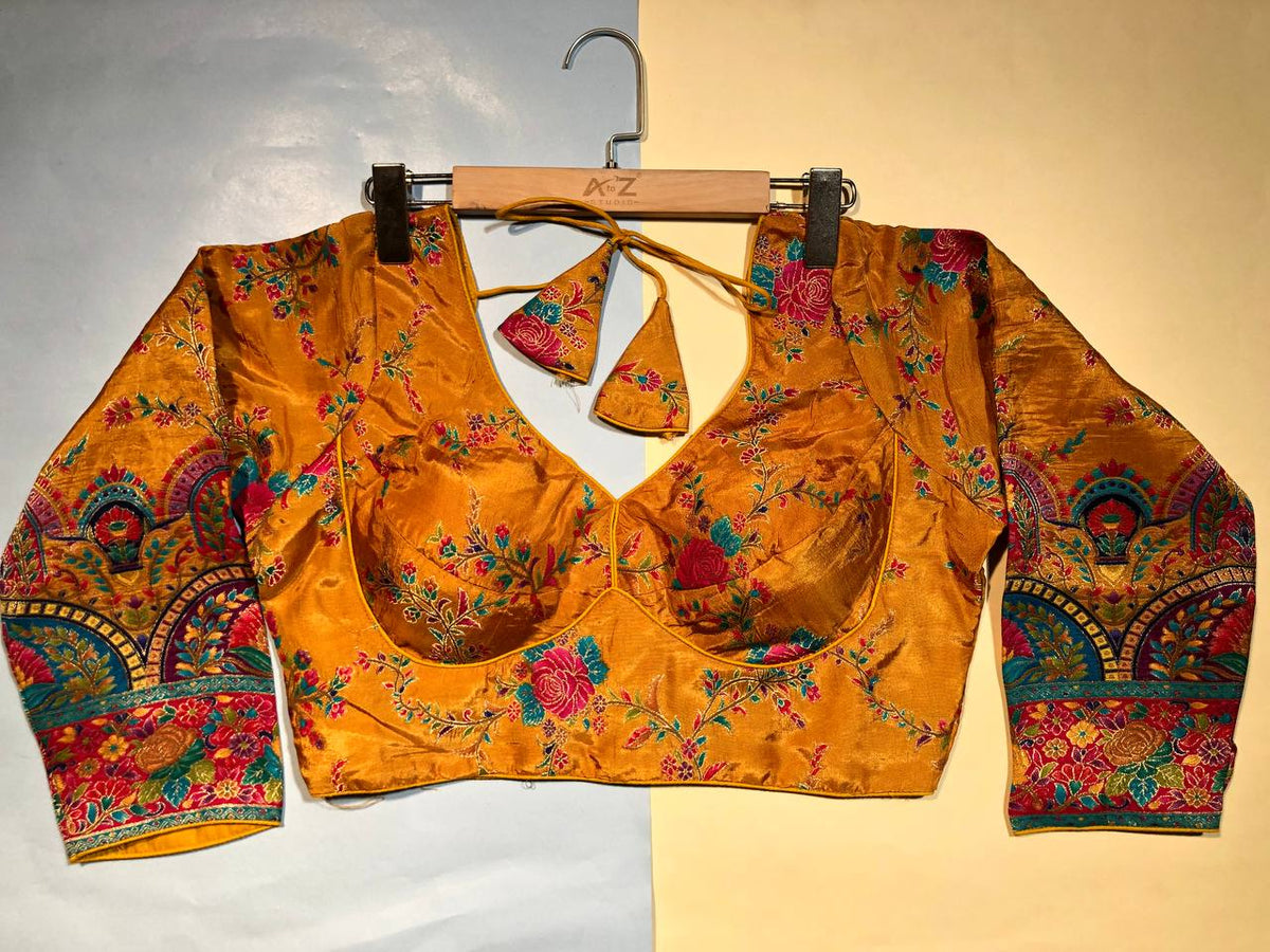 Gold Amber Floral Blouse